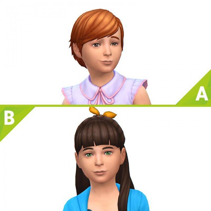 The Sims 4 Романтический сад прически для детей