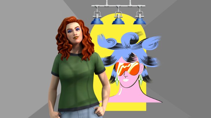 картина Hair Vision рендер